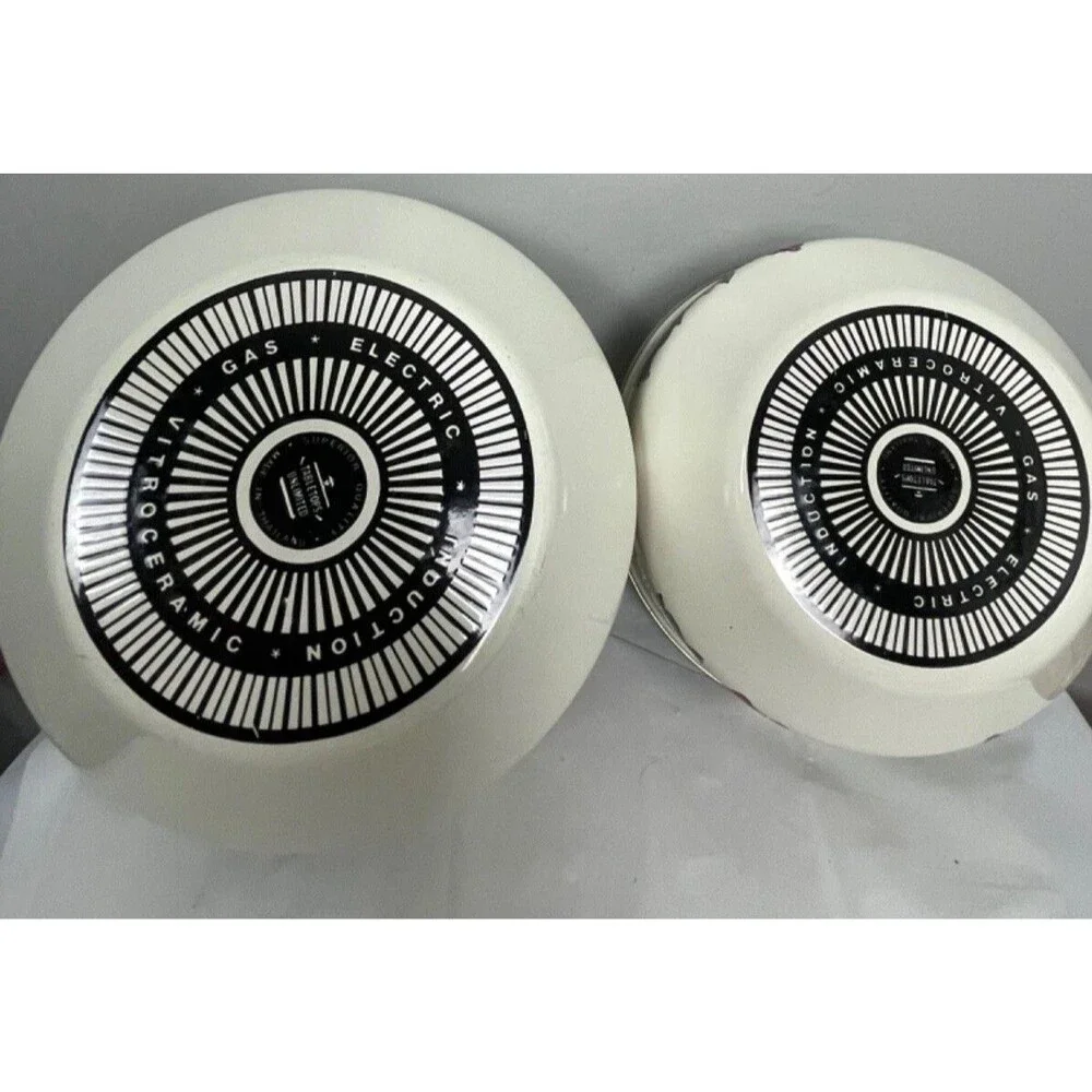 Vintage Vitroceramic Enamel Nesting Serving Stovetop Bowls Tabletops